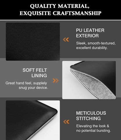 MoKo 9-11 Inch Tablet Sleeve, PU Leather Briefcase Slim Stylish Case Fits New 11-inch iPad Air M4 2026/iPad Pro M5, Air 5/4th 10.9, 10th Gen 10.9, 9/8. Gen 10.2, Tab S8/S9 11, Midnight Green