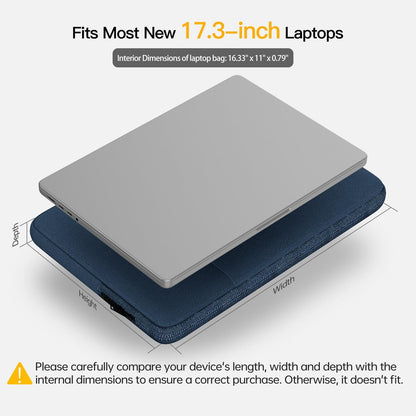 17 inch 360° Protective Laptop Case Sleeve for 2025 HP 17.3 Touchscreen Laptop,Envy 17,Pavilion 17,ASUS Vivobook 17, Shockproof Water-Resistant Computer Bag w/Accessory Pocket