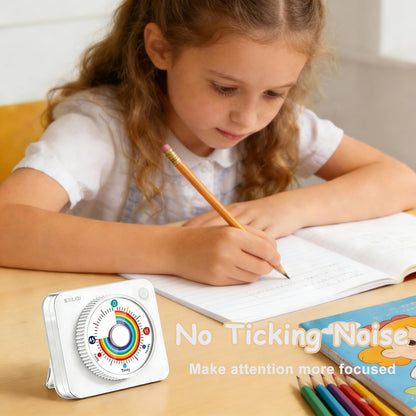 Visual Timer Rainbow 60 Minute Countdown for Kids and Adults, Classroom Productivity Timer, Magnetic Cube Timer for Time Management