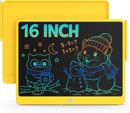 Bravokids 12 Inch LCD Writing Tablet for 3 Year Olds - Electronic Drawing Pad and Doodle Board as Educational Birthday Gifts for Girls and Boys (Pink)