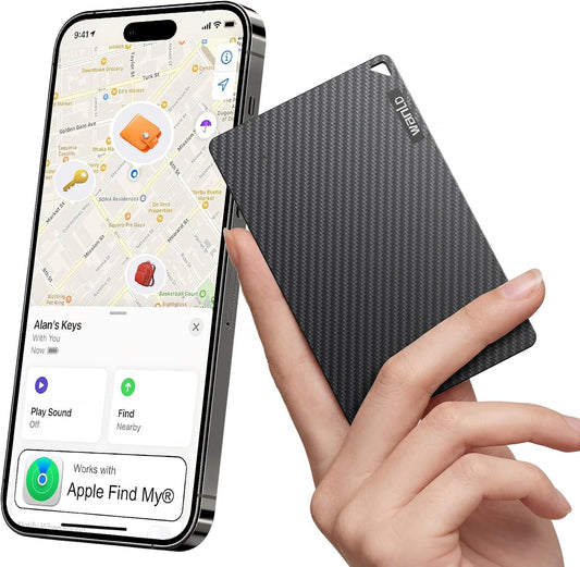 [Apple MFi Certified] Wallet Tracker Card for Apple Find My, 5+ Year Battery, iOS Only Bluetooth Item Finder, Ultra-Slim Smart Card Tracker for Wallet, Passport, Luggage, Purse & Backpack