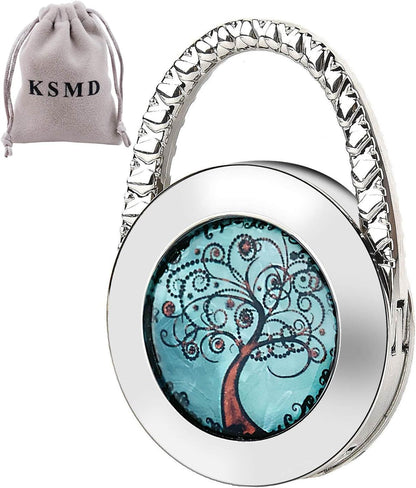 KSMD Purse Hooks for Table & Bars, Portable Handbag Holder - Foldable Table Hook Hanger