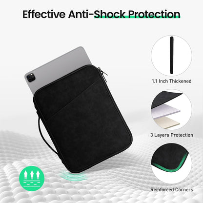 DTTO 9-11 Inch Tablet Sleeve Bag for iPad A16, iPad Air 11-inch M3 M2 / Air 5/4th Gen 10.9", iPad Pro 11 M4, iPad 10/9/8/7th Gen, Galaxy Tab A9+, Waterproof Travel Bag, Pink