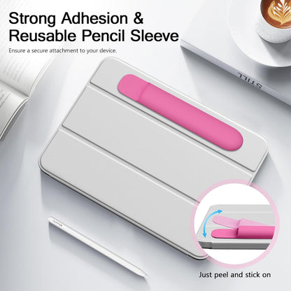 MoKo Pencil Case Holder, Adhesive Silicone Pencil Protected Sleeve Compatible with Apple Pencil Pro/ (USB-C)/ 1st/ 2nd Generation, Similarly Sized Styluses Accessories, Black