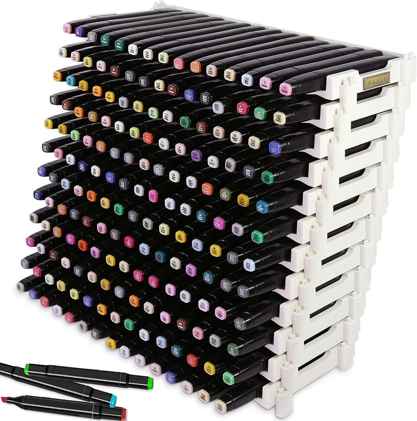 Universal 6 Layers Tray Universal Marker Storage Rack, Penholder Display for 90 Pens SN01 Pencil Organizer Holder for Desk (Clear-6 layers)