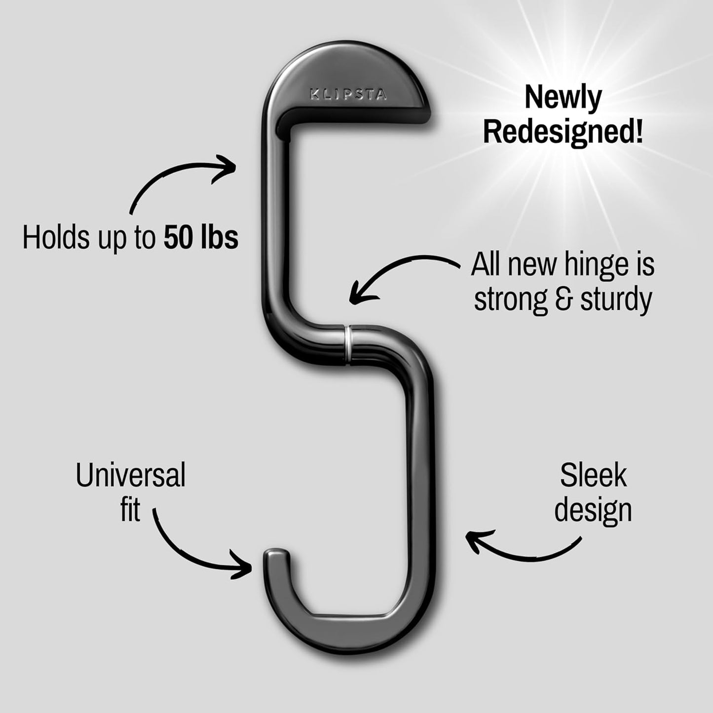 FLIP Bag Hook - Newly Redesigned. Portable Purse Hanger for Table with Magnetic Closure - Now Holds up to 50 lbs (Gold)