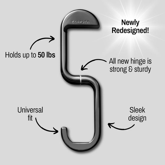 FLIP Bag Hook - Newly Redesigned. Portable Purse Hanger for Table with Magnetic Closure - Now Holds up to 50 lbs (Gold)