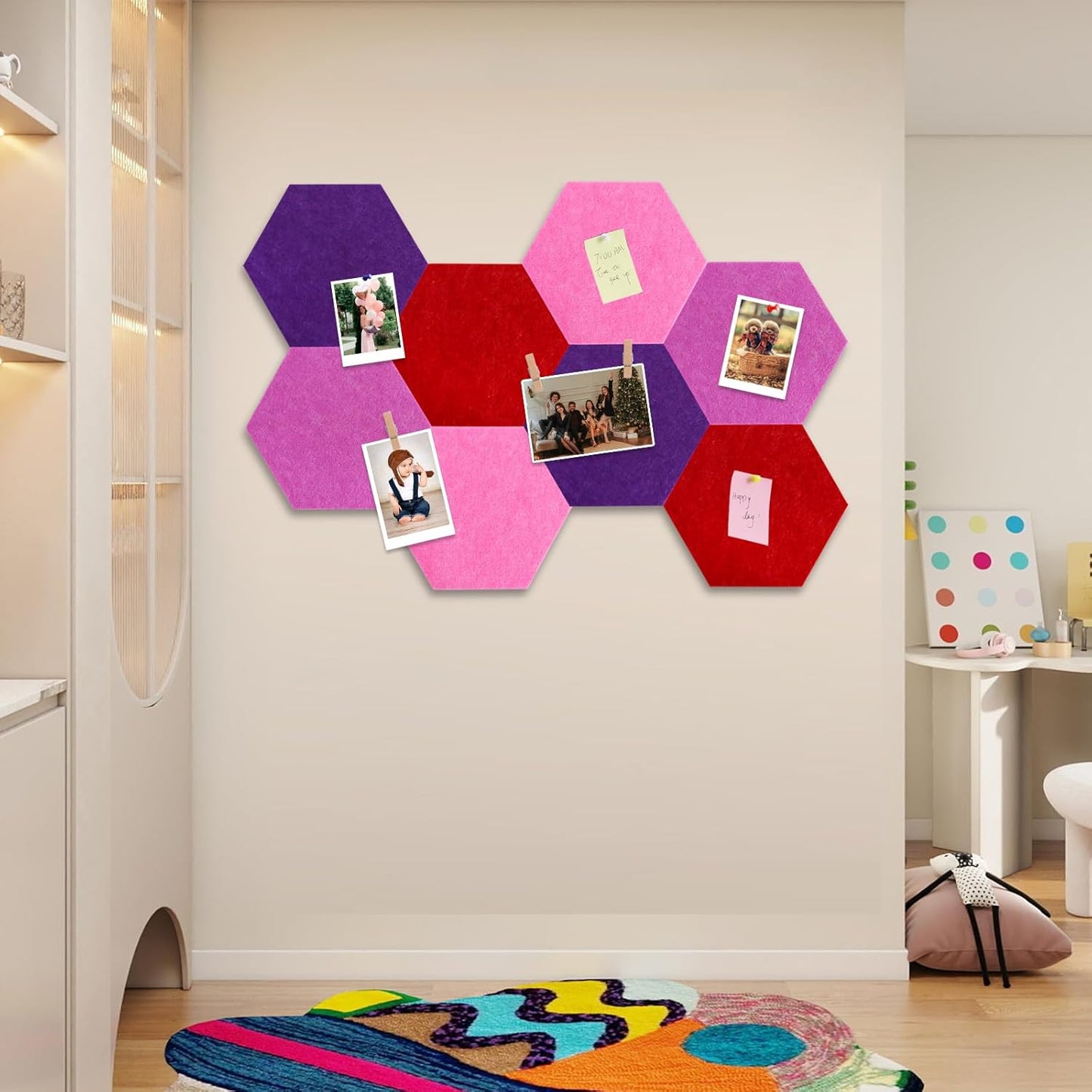 Vuzvuv Black 28"x16" Large Cork Board with 50 Push Pins & Sticky Notes, Self-Adhesive Bulletin Board for Wall, Felt Pin Vision Board for Paste Notes,Schedules Offices Home
