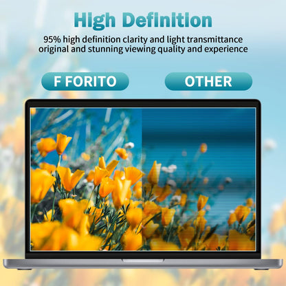 F FORITO 2-Pack 15.6 Inch Anti Blue Light Laptop Screen Protector, Eye Protection Anti Glare Matte Computer Screen Cover for 15.6" Laptop with 16:9 Aspect Ratio, Reduce Eye Strain and Touch Sensitive