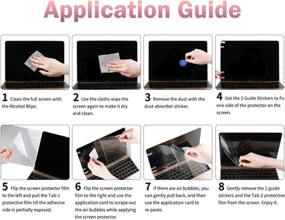 F FORITO 2-Pack 15.6 Inch Anti Blue Light Laptop Screen Protector, Eye Protection Anti Glare Matte Computer Screen Cover for 15.6" Laptop with 16:9 Aspect Ratio, Reduce Eye Strain and Touch Sensitive