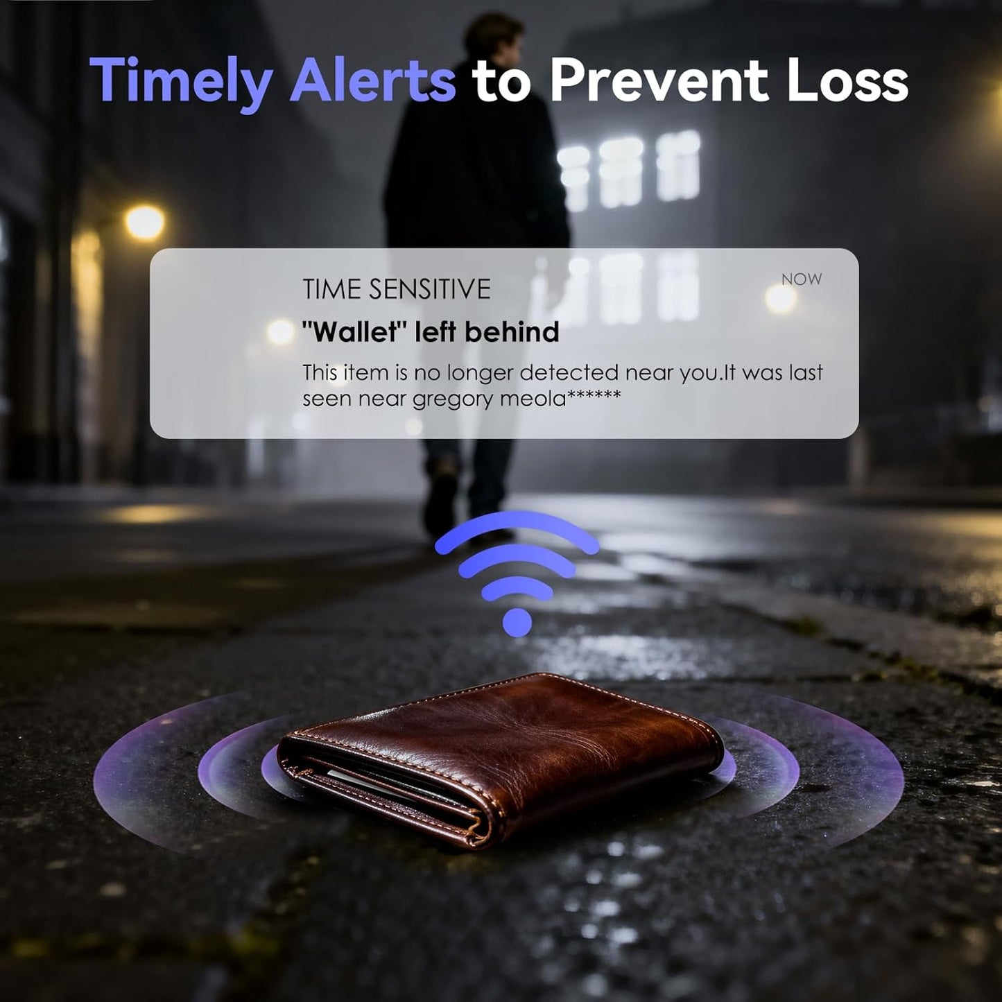 Wallet Tracker Card (Compatible for iOS only), 0.07in Slim Tracking Card, IP68 Waterproof Bluetooth Tracker Compatible with Apple Find My, Wireless Charging Item Locator for Purse, Passports