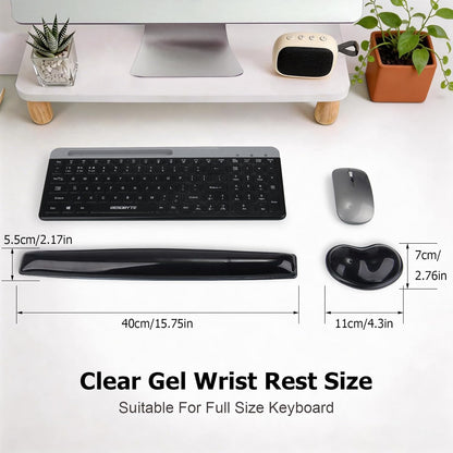 Gel Keyboard & Mouse Wrist Rest Set - Keyboard Wrist Rest Pad & Mouse Support for Office Gaming Pad Computer Laptop Ergonomic Comfortable Pain Relief- Pad Set (Mouse Support Only)