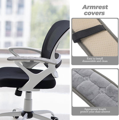 SEWACC 1 Pair Office Chair Armrest Pads, Elastic Arm Rest Covers for Desk Chair, 17.71 x 3.93 Inch