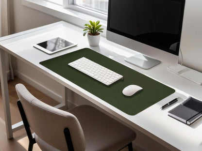Desk Pad Mat Dual-Sided Natural Cork and PU Leather Non-Slip Water-Resistant Desk Matt for Desktop
