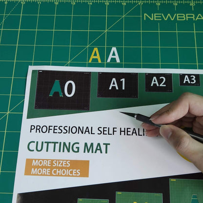 NEWBRAUG 18'' × 24'' Perfect Self Healing Cutting Mat, Non-Slip Gridded Rotary Cutting Board, Necessary for Quilting, Sewing, Craft, Fabric & Scrapbooking(Green/Black)…