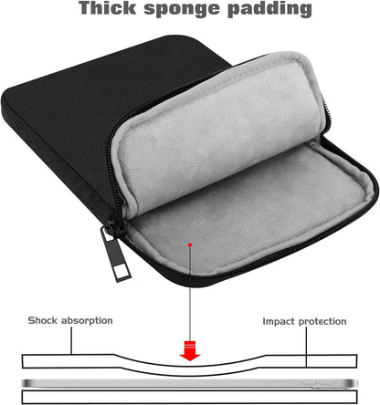 MoKo 7-8 Inch Tablet Sleeve Bag, Polyester Pouch Cover Case Fits iPad mini (A17 Pro) 8.3" 2024, iPad mini 6/5/4/3/2/1, Samsung Galaxy Tab S2 8.0, Tab A 8.0, ZenPad Z8s 7.9,Black