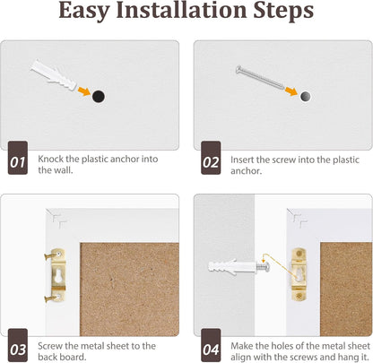 DOLLAR BOSS Bulletin Boards with Linen 1-Pack 16''X 12'' Double-Sided Cork Board for Walls Wood Framed Bulletin Boards, Small Pin Board for Home Kitchen Office Decorative Hanging 10 Pushpins