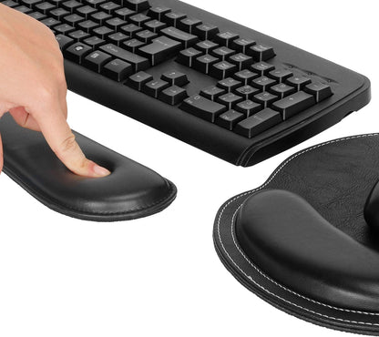 RICHEN Keyboard Wrist Rest and Mouse Pad with Wrist Support, Memory Foam Set for Gaming and Office, Comfortable & Lightweight for Easy Typing & Pain Relief (White Butterflies)