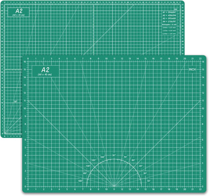 HEADLEY TOOLS 18" x 24" Thickened Self Healing Cutting Mat, A2 Rotary Cutting Sewing Mat for Crafts, Double Sided 5-Ply Table Cutting Board for Fabric Quilting Leather Arts Hobby Project, Grey/Black