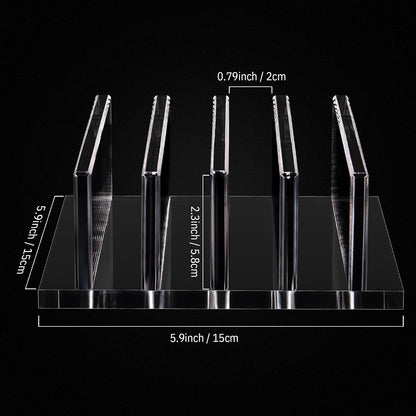 Frienda 1 Piece 4-Compartment Acrylic Vertical Laptop Stand, Can Accommodate with a Thickness of Less Than 2 cm, Fits Most Laptop (Black)