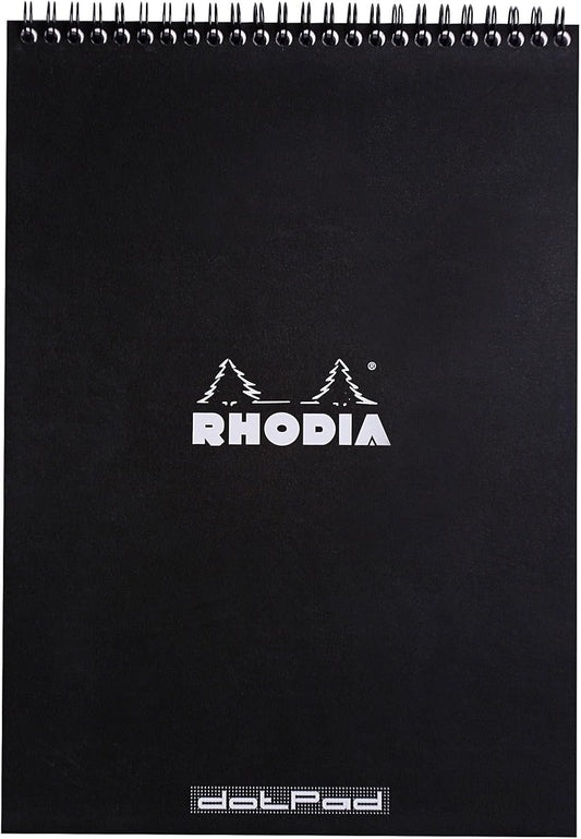 Rhodia #16 Wirebound Notepad 5.8" x 8.3" Dot Pad, Orange Cover