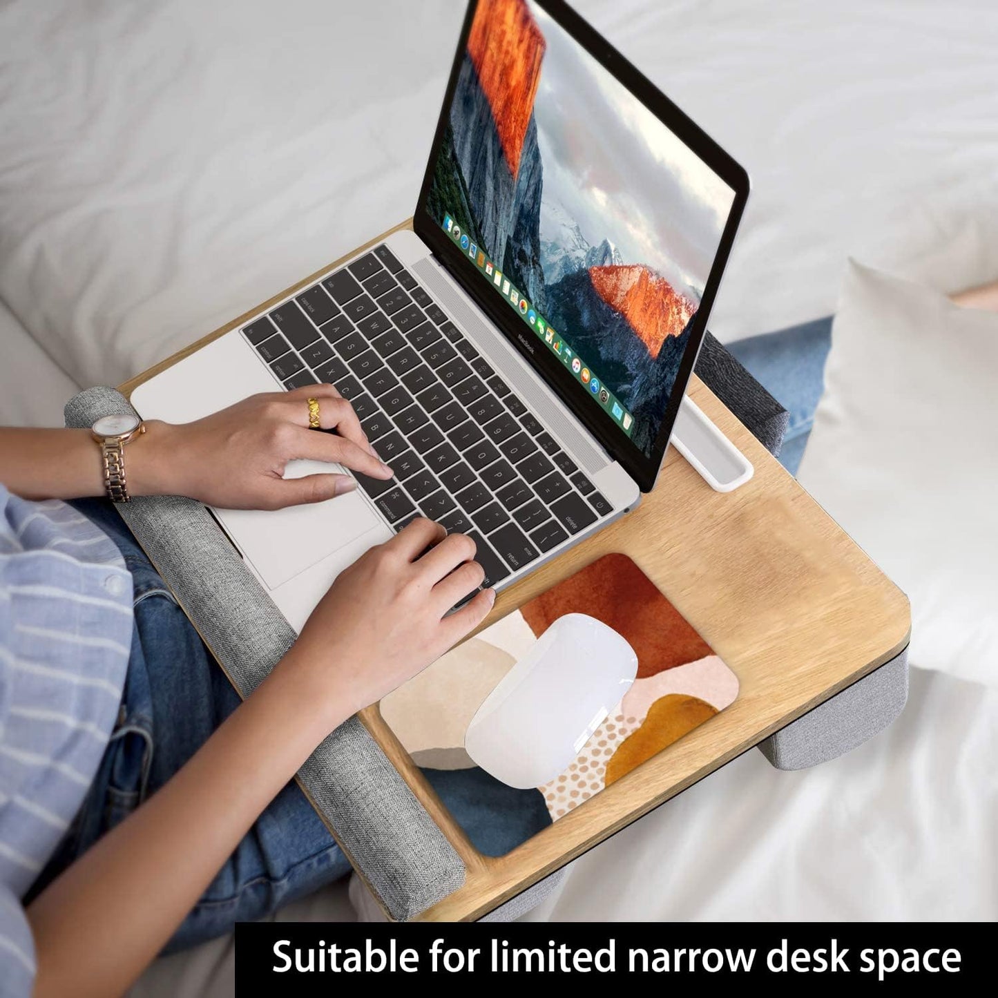 Audimi Small Mouse Pad 6 x 8 Inch, Mini Mouse Pad Thick for Laptop Wireless Mouse Home Office Travel, Portable & Washable (Black)