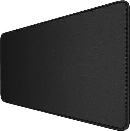 Large Extended Gaming Mouse Pad with Stitched Edges, (31.5X15.7In) Durable Non-Slip Natural Rubber Base, Waterproof Computer Keyboard Pad Mat for Esports Pros/Gamer/Desktop/Office/Home-Black