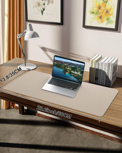Leather Desk Pad Protector, Office Desk Mat, Large Mouse Pad, Non-Slip PU Leather Desk Blotter, Laptop Desk Pad Desk Accessories for Office and Home (Black, 40" x 17")