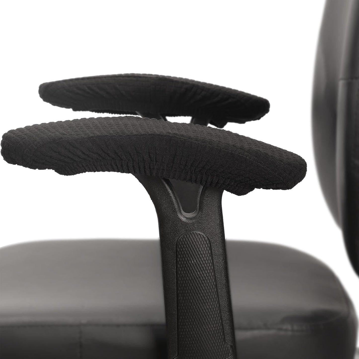 Melaluxe Stretch Office Chair Armrest Covers, Arm Rest Slipcovers (Black)