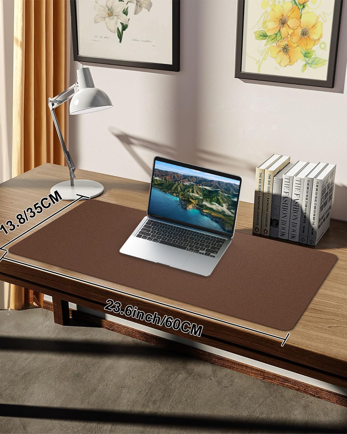 Leather Desk Pad Protector, Office Desk Mat, Large Mouse Pad, Non-Slip PU Leather Desk Blotter, Laptop Desk Pad Desk Accessories for Office and Home (Black, 40" x 17")