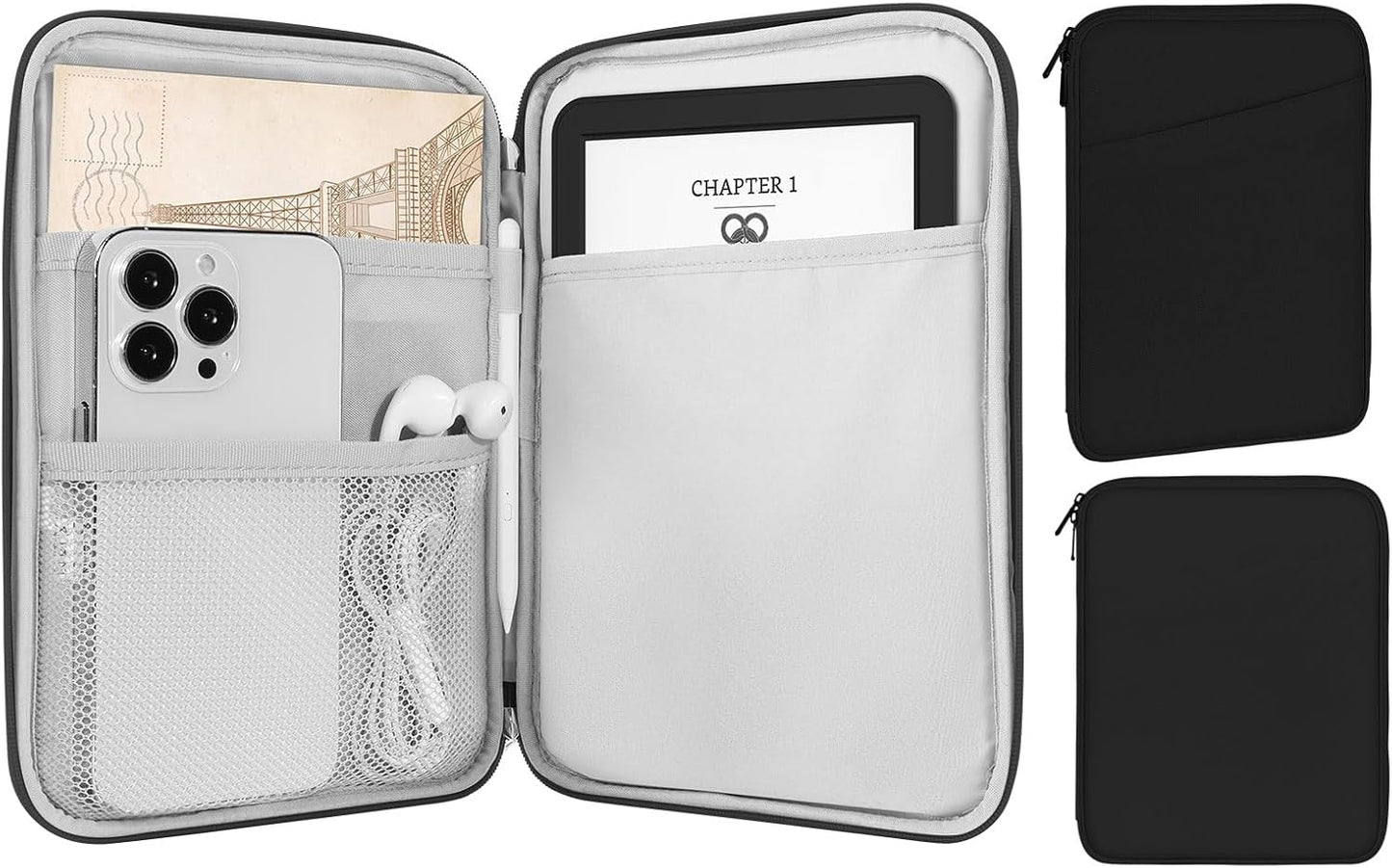 MoKo 9-11 Inch Tablet Sleeve Case, Fits New 11inch iPad Air M4/Pro M5, iPad A16 11", i-Pad 10/9/8/7th/Air 5/4th 10.9"/10.2", Tab S9/S8 11", Protective Bag Carrying Case with Pocket, Dark Gray