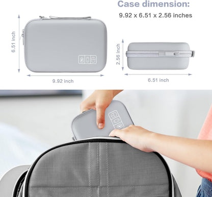 MOSISO Electronic Organizer Travel Case Compatible with MacBook Power Adapter, Compatible with Magic Mouse & Pencil, SD Card, USB Flash Disk with 4 Modular Insert & 2 Cable Tie & Snap Hook, Black