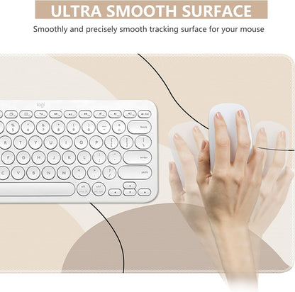iCasso Desk Cover Mat, Office Mouse Pad, Desk Protector Mat, Extra Large Matt for Desktop,Anti-Slip XXL Big Mousepad with Stitched Edges for Computer Keyboard Retro Black - Colors A