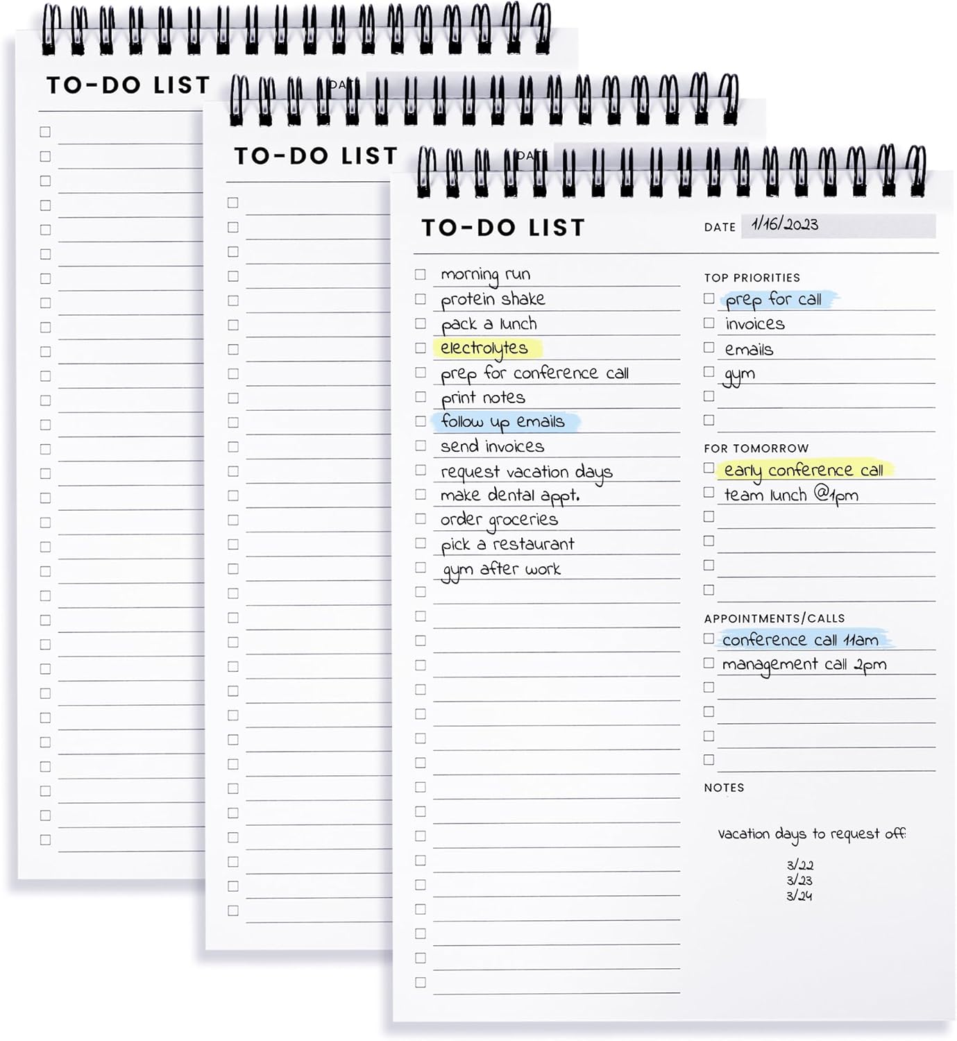 To Do List Notepad: With Multiple Functional Sections - Large Size 8.5x11" 52 Sheets - Tear Off Daily Planner Notebook - Task CheckList Organizer Agenda Pad for Work - Note, Plans, Goals, Grocery, and