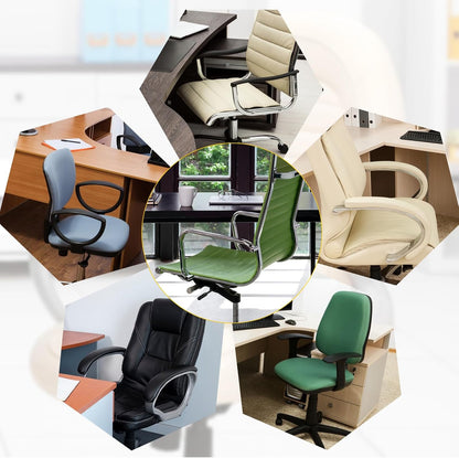 2pcs Office Chair Armrest Covers, Arm Rest Covers for Office Chair,with Zipper, Stretchable Chairs Arm Pads, Black Armrest Cover for Chairs