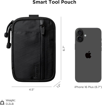 ALPAKA Admin Pouch Pro EDC Organizer - Small Tool Pouch with Smooth Zipper, Weatherproof Storage for Electronics, Cables, Travel Accessories - Black Axogrid 300D Fabric