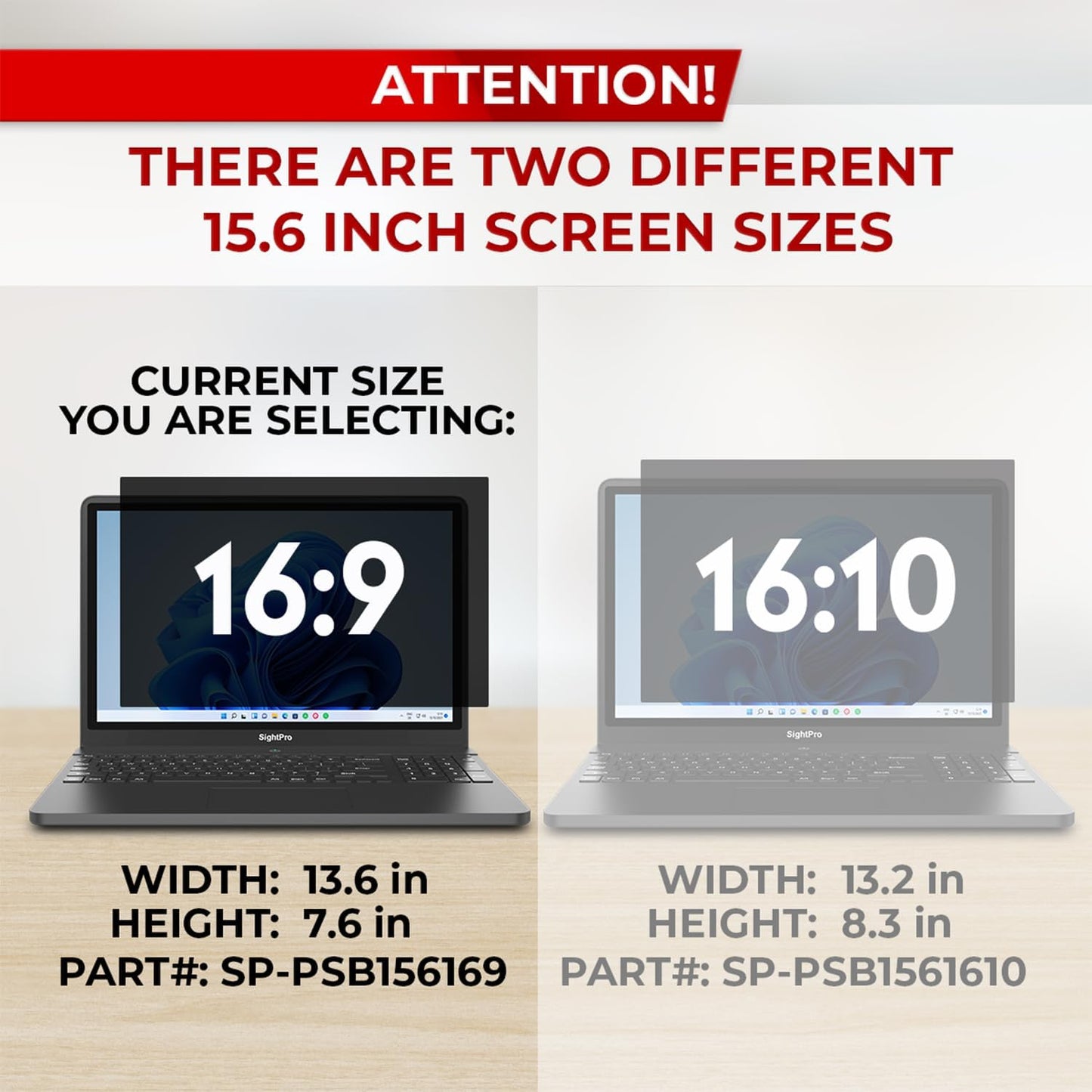 SightPro 24 Inch 16:9 Computer Privacy Screen Filter for Monitor - Privacy Shield and Anti-Glare Protector