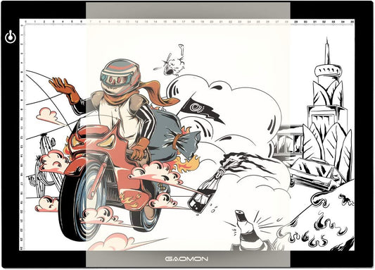 GAOMON B4 Size LED Light Box 5 Millimeters Ultrathin Light Pad USB Art Tracing Board for Sketch Copy and Handwork - GB4
