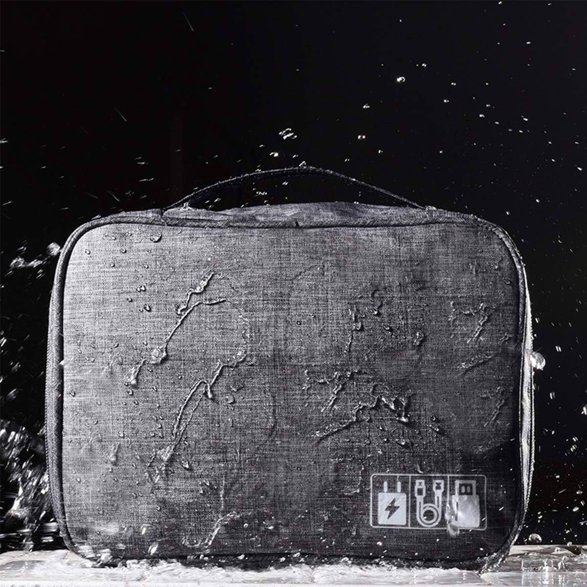 OrgaWise Electronics Organizer, Electronic Accessories Bag Travel Cable Organizer Three-Layer for iPad Mini, Kindle, Hard Drives, Cables, Chargers