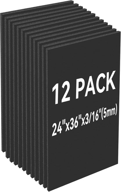3 Pack White Foam Board 24"x36", 0.23" Thick Foam Core Board for Projects, White Poster Board for Painting, Displaying, and Craft Projects