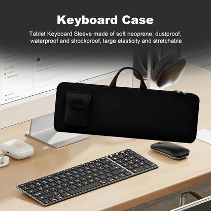 Keyboard Sleeve Travel Case for Logitech MK250 Wireless Keyboard Mouse Combo,Rugged Neoprene Construction Zipper Mouse Storage and Cable Storage Pouch(Black)