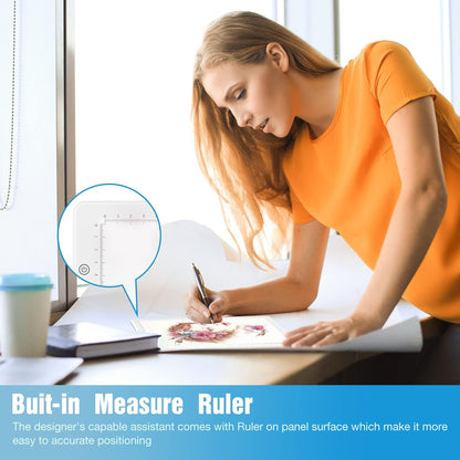 Comzler Tracing Light Board, A4 White Dimmable Brightness LED Light Table, Light Drawing Board for Tracing, Sketch Light Pad for Artists, Animation, Sketching, Stenciling