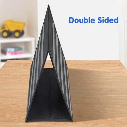 EAMAY Magnetic Desktop Tabletop Stands Pocket Chart Foldable Small Dry Erase Board Classroom Tool for Kids Education (12W*15L, Magnetic)