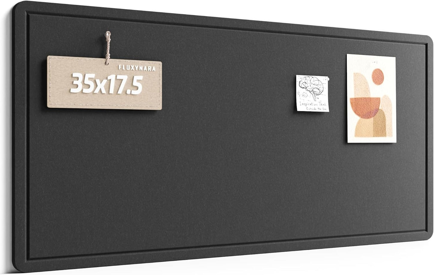 Fluxynara Bulletin Board, 23.6" x 17.5" Cork Board Alternative with 12 Safe Removable Adhesive Tabs, Foldable Felt Pin Board for Home Office, Classroom, Bedroom,Entryway for Walls—Sage