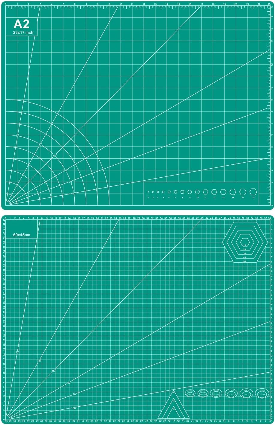 Self Healing Cutting Mat, 23" x 35", Double-Sided Rotary Cutting Mat for Sewing, Quilting, Scrapbooking, Fabric & Craft Cutting Board, (A1), Green