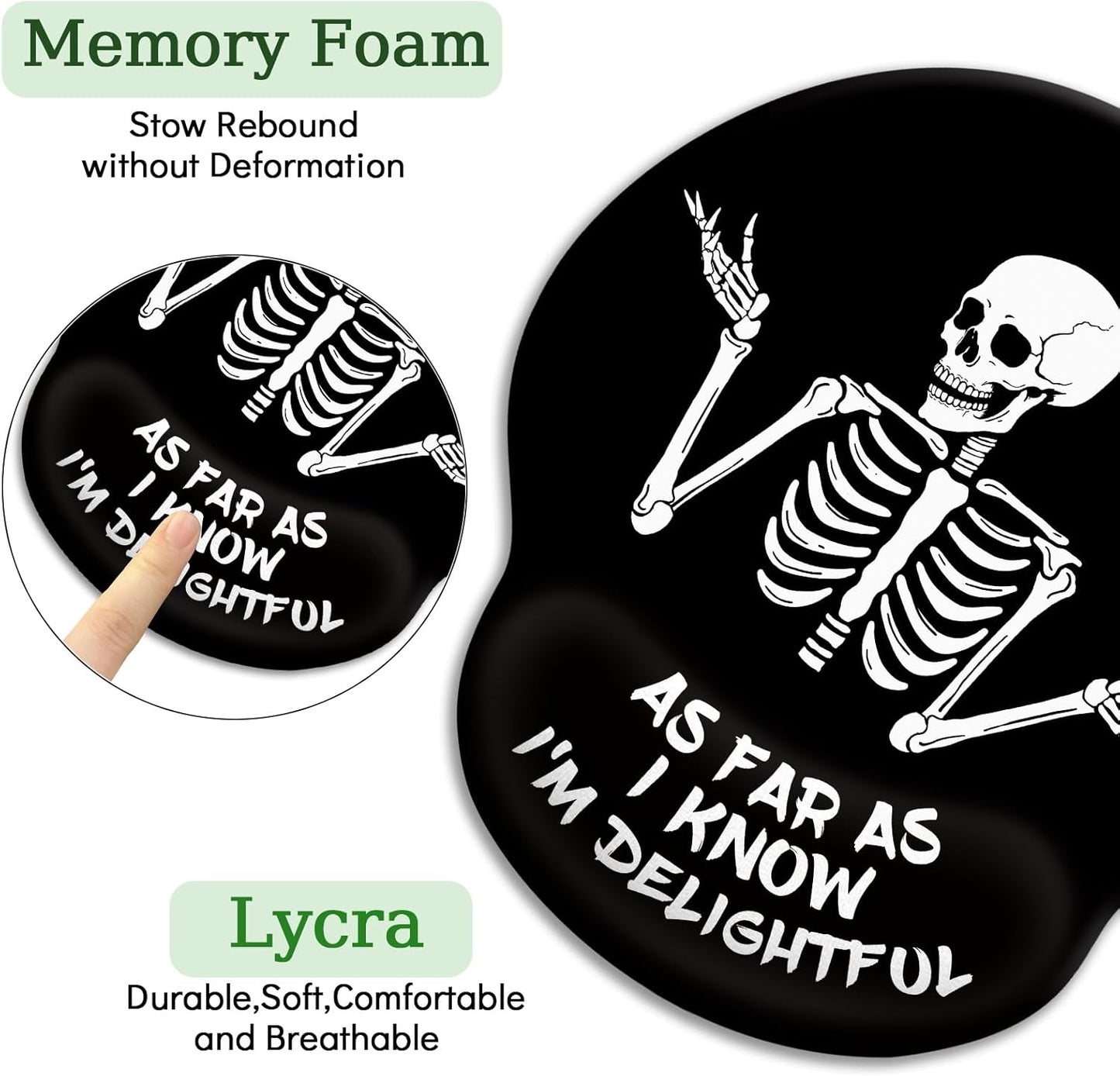 LIMKRIAN Cat Ergonomic Mouse Pad with Wrist Rest, Gaming Mouse Pad with Wrist Support, Funny Mouse Pads for Desk, Computer Mousepad with Non-Slip Pain Relief PU Base, Cute Office Desk Accessories