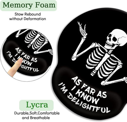 LIMKRIAN Cat Ergonomic Mouse Pad with Wrist Rest, Gaming Mouse Pad with Wrist Support, Funny Mouse Pads for Desk, Computer Mousepad with Non-Slip Pain Relief PU Base, Cute Office Desk Accessories