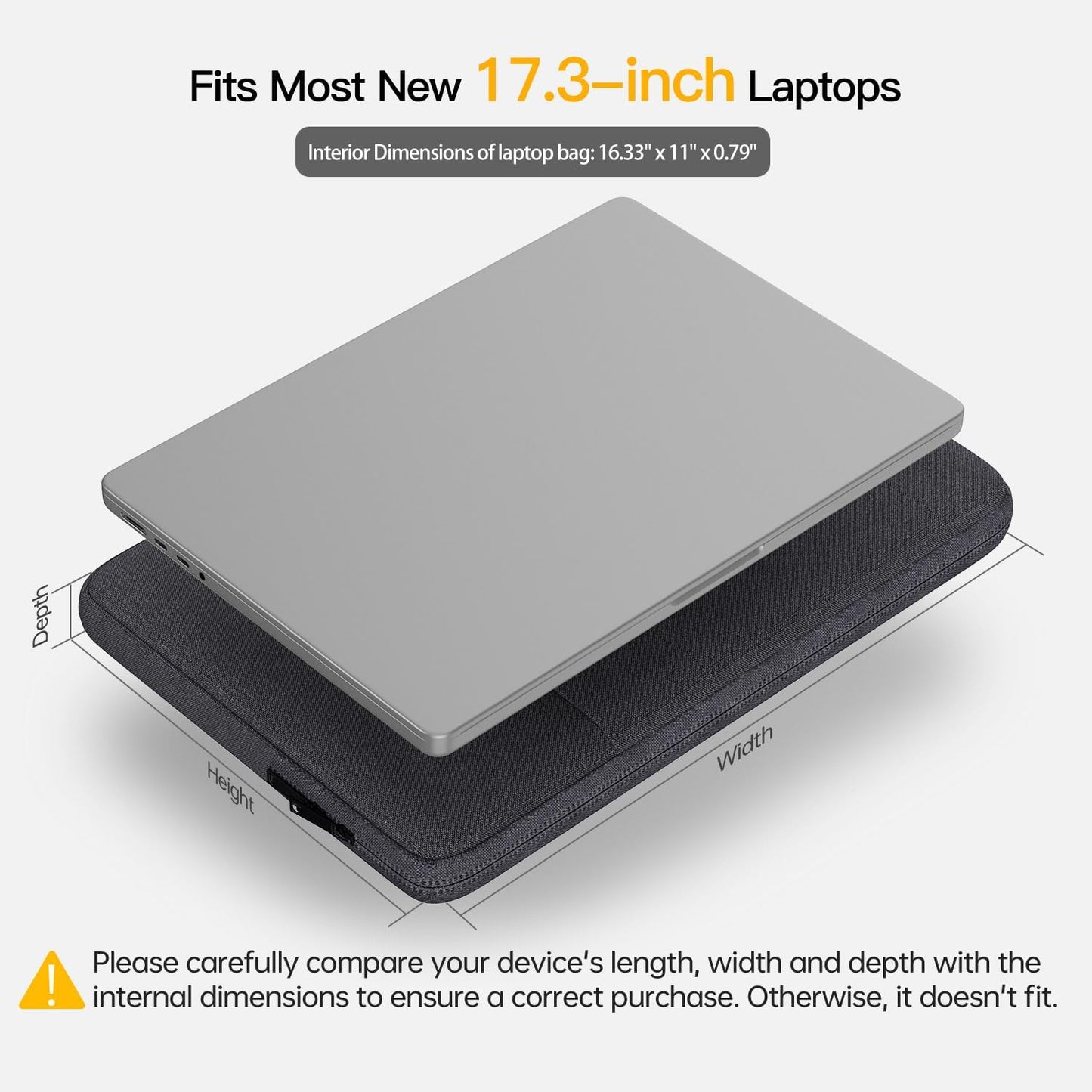 17 inch 360° Protective Laptop Case Sleeve for 2025 HP 17.3 Touchscreen Laptop,Envy 17,Pavilion 17,ASUS Vivobook 17, Shockproof Water-Resistant Computer Bag w/Accessory Pocket