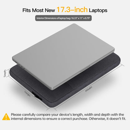 17 inch 360° Protective Laptop Case Sleeve for 2025 HP 17.3 Touchscreen Laptop,Envy 17,Pavilion 17,ASUS Vivobook 17, Shockproof Water-Resistant Computer Bag w/Accessory Pocket