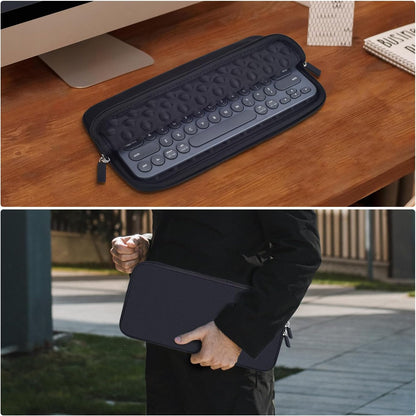 imComor Keyboard Sleeve Case for Logitech MX Keys Mini Minimalist Illuminated Keyboard, Wireless Travel Shockproof Protective Neoprene Bag, Black